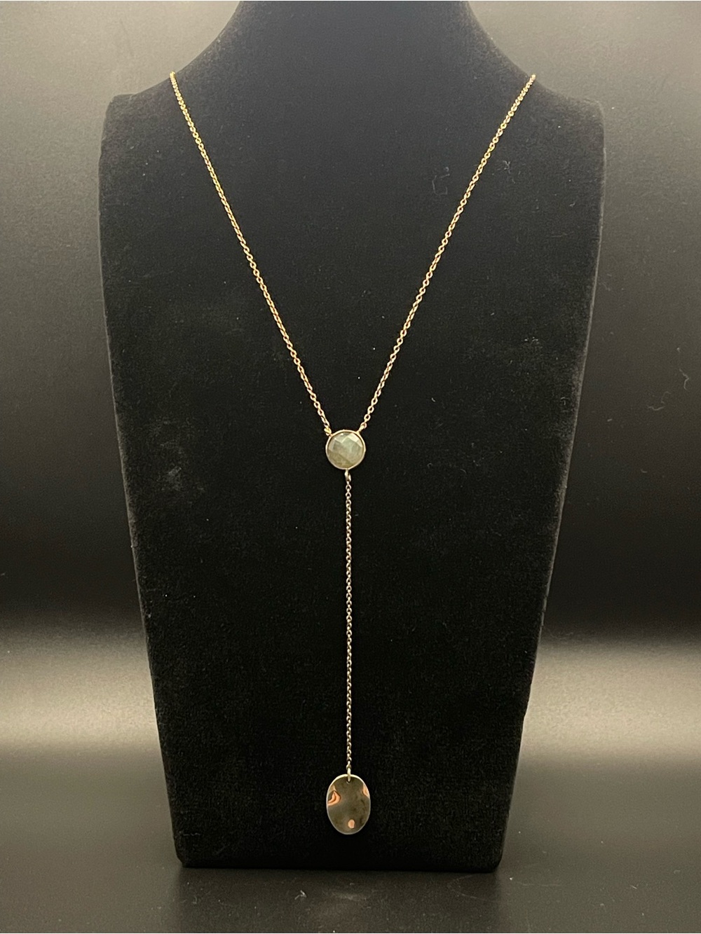 NWOT vintage Argento Vivo gold vermeil lariat/y necklace .925 SS (Deadstock)